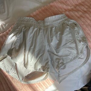 white lululemon shorts